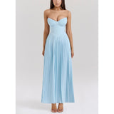 Plataz Women's New Sexy Breast-Wearing Shoulder-Folded Dress HZ0628