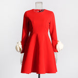 Plataz Elegant Famous Wind 2025 Round Collar Summer New Three-Dimensional Rose Design Niche Temperament Dress