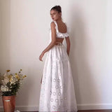 Plataz Thai 23Stwin French Romantic Road North Cotton Lace Embroidery Holiday Dress Dress Woman