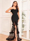 Plataz Dress With Lace-Up With A Dress Sexy French High-End Feel Evening Dress