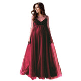 Plataz Bead Mesh Yarn According To Pregnant Women Sexy Loose Mowing Dress 1196 Pregnant Women's Dress Maternity