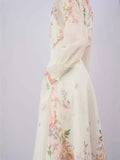 Plataz Early Autumn Australian Design Elegant Fresh Floral Shirt Top + High Waist Half-Dress Suit