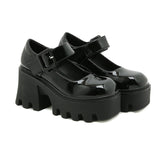 Plataz Mary Jane Women's Shoes 2024 New Square Head Small Tall Shoes Pine Cream Sole Coarse Single Shoes Women High Quality Shoes