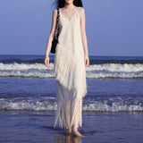Plataz Pictures Of Super Fairy Beach Dress Women's Summer Sanya Seaside Holiday Dress Senior Sense Of Slings Long Skirt Travel To Wear