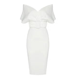 Plataz Summer New V-Neckless Banded Dress Sexy Elegant Evening Dress Party Tight Dress