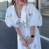 Plataz New Summer Women's Clothing Prints Thin Waist Fashion Fairy Style Dress