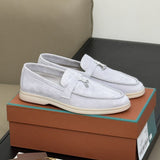 Plataz Loafers Women&Men's Shoes Leather Shoes Round Head Flat Floor Casual Shoes High Quality Shoes