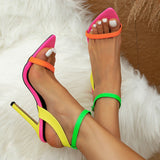 Plataz New High Heel Sharp Head Fish Mouth Sandals High Quality Shoes