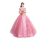 Plataz Colorful Bright 2025 New Pink Three-Dimensional Flower Bridal Wedding Dress Wedding Toasting Spring