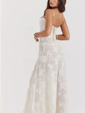 Plataz New Hot French Strapped Self-Repair Square Collar Exquisite Lace Dress HZ0628