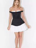 Plataz 2024 New Design Sexy Breast Skirt Folding Dress