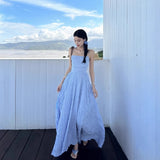 Plataz Thailand Seaside Holiday Dress Super Fairy Design Pure Desire To Close The Waist Slings Long Skirt