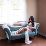Plataz Pregnant Woman Shoots Photo Lace Dress Pregnant Woman Before Opening Lace Drag Dress 8849 Maternity
