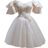 Plataz Party Party Fairy Faprecious Luxury High-End Short Wedding Dress Sweet Princess Dress Host Small Man