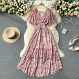 Plataz Vacation Dress Summer 2025 New Sexy V To Receive Long-Lost Lanky Chopped Beach Skirt DJPT