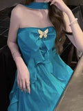 Plataz Summer New Bow With Elegant Temperament Dress