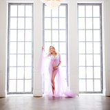 Plataz Mesh Pregnant Women Take Pictures Of The Long Dress Medium Long Draw And Drag Skirt 1204 Maternity
