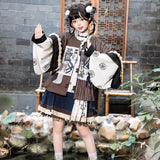 Plataz Teased Original Hundred-Child Cabinet Lolita Girl Lolita Shirt Dress Half Dress Set 9329 ???