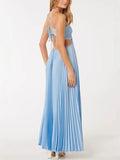 Plataz Women's Dress Sweet Sexy Slings With Chest Pressure Folds Big Pendulum Dress Solid Color Woman 8135 HZ0628