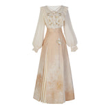 Plataz Design Autumn Evening Chinese Style Women's Clothing Element Half Dress Set 8829