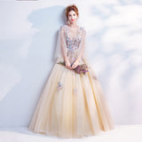 Plataz 2025 New Light Gold Bride Long Sleeve Dinner Ceremony Show Show Bridesmaid Evening Dress