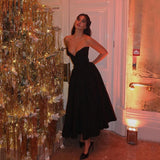 Plataz Party Dress Burst Sexy Low-Rise Long Dress Deep V Wrapped Breast Dress