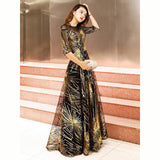 Plataz New Atmospheric Evening Dress Dress Female Famous Temperament Banquet Atmosphere Queen Golden Liang Annual Performance Suit