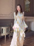 Plataz Elegant And Elegant Temperament Long-Sleeved Long-Sleeved Dress Dress For Women In Soft Dress