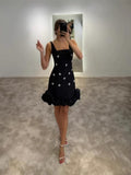 Plataz Summer Sling Studded Ass Evening Dress Sexy Body Repair Niche Design With A Bandage Dress