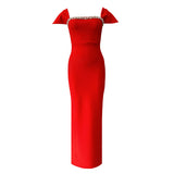 Plataz New Temperament Elegant Diamond Tender Tender Dress Party Party Party Dress