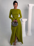 Plataz Women's Clothing 2025 Spring New Long Dress Temperament Dingy Banquet Long Dress