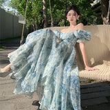 Plataz Dress New Seaside Holiday Bohemian Long Dress Broken Floral Dress To Take Pictures Travel To Wear Super Fairy