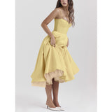 Plataz Women's New Sling V-Neck Sleeveless Dress Pony Skirt HZ0628