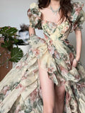 Plataz Yellow-Bottomed Colorful Rose Wedding Dress 2025 New Dress Dress Dress Dress HZ0628