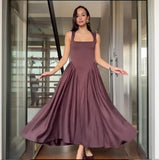 Plataz Summer New Women's Collar Sexy Sleeveless Wrinkled Temperament Dress Dress Dress Woman HZ0628