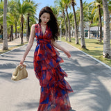 Plataz Vintage Dress Sanya Photo Beach Dress Bohemia Seaside Vacation Hanging Long Dress