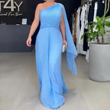 Plataz Women's Slanted Shawl Sexy Shawl Dress Slimmed-Up Folded Skirt Girl