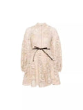 Plataz Autumn And Winter Australian Trendy Brand Lin Yuner Star Of The Same Retro Hollow Lace Lantern Sleeve Dress