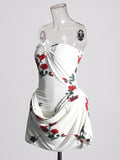 Plataz Famous Style Thoracic Dress Women's Dress 2025 Spring New Sexy Body-In-Print Fold Design Dress