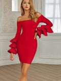 Plataz Winter Horn Sleeves Shoulder Dress Elegant Famous Man With High-End Sense Of Bodysuit