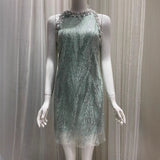 Plataz Summer New Chen Heavy Industry Drill Embroidery Birthday Party Small Dress Embellished With Sleeveless Lien Dress