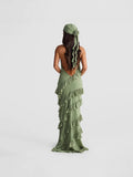 Plataz Fashion Atmospheric Elegant Pure Color Banquet Lace Dress In Fall 2024