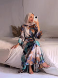 Plataz East Autumn 2024 New Folds To Receive Thin Waist Exotic Style Long Sleeve Long Dress Dress Woman