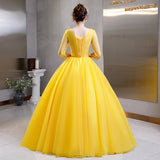 Plataz Yarn 2025 New Student Vocal Host Performance Solo Art Exam Costumes Peng Peng Peng Skirt Long Evening Dress Woman