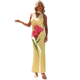 Plataz Women's Summer New Printing Tie Dew Fishtail Holiday Dress Woman DJPT