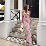 Plataz Fragmented V-Neck Folded Slings Slim Dress Woman 2024 Early Spring New Seaside Holiday Dress