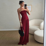 Plataz Women's Solid Color Sleeveless Bare Back Repair Folded Bra Dress DJPT