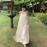 Plataz Resort Beach Dress Girl Loose Niche Design Feeling Big Back Dress Xishuangbanna Sling Dress Long Dress Summer