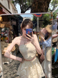 Plataz And Summer 2025 New Seaside Holiday Wind Small Comfortable South French Holiday Style White Short Shirt Shorts Set