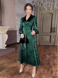 Plataz 2024 Elegant Wind Leopard Print Trendy Thin Dress Dress